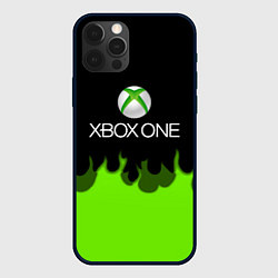 Чехол для iPhone 12 Pro Max Xbox green fire, цвет: 3D-черный