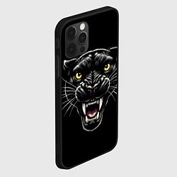 Чехол для iPhone 12 Pro Max Оскал пантеры - нейросеть, цвет: 3D-черный — фото 2