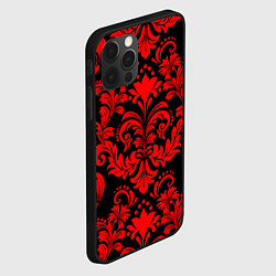 Чехол для iPhone 12 Pro Max Дамаск узор, цвет: 3D-черный — фото 2