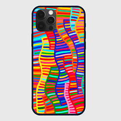 Чехол для iPhone 12 Pro Max Абстрактная полноцветная живопись, цвет: 3D-черный