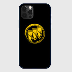 Чехол для iPhone 12 Pro Max Buick logo yellow, цвет: 3D-черный