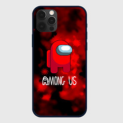 Чехол для iPhone 12 Pro Max Among us красный, цвет: 3D-черный