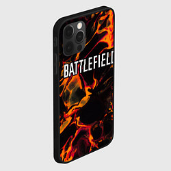 Чехол для iPhone 12 Pro Max Battlefield red lava, цвет: 3D-черный — фото 2