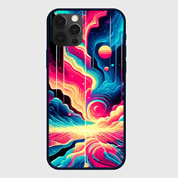 Чехол для iPhone 12 Pro Max Neon space fantasy - ai art, цвет: 3D-черный