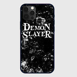 Чехол для iPhone 12 Pro Max Demon Slayer black ice, цвет: 3D-черный