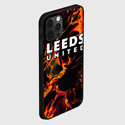 Чехол для iPhone 12 Pro Max Leeds United red lava, цвет: 3D-черный — фото 2