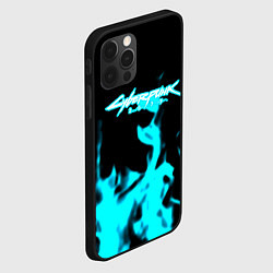 Чехол для iPhone 12 Pro Max Cyberpunk neon flame, цвет: 3D-черный — фото 2