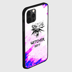 Чехол для iPhone 12 Pro Max The Witcher colors neon, цвет: 3D-черный — фото 2