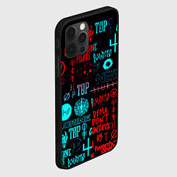 Чехол для iPhone 12 Pro Max Twenty one pilots pattern music, цвет: 3D-черный — фото 2