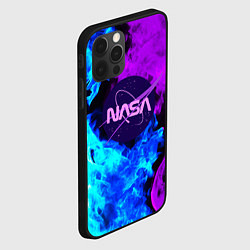 Чехол для iPhone 12 Pro Max NASA neon flame, цвет: 3D-черный — фото 2