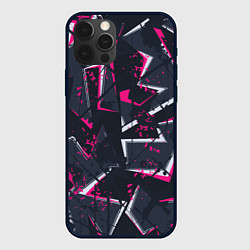 Чехол для iPhone 12 Pro Max Яркий абстрактный узор для спорта, цвет: 3D-черный