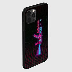 Чехол для iPhone 12 Pro Max AK-47 Neon Rider - CS:GO, цвет: 3D-черный — фото 2