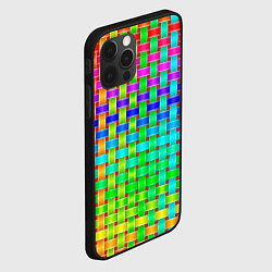 Чехол для iPhone 12 Pro Max Переплетенные радужные ленты, цвет: 3D-черный — фото 2