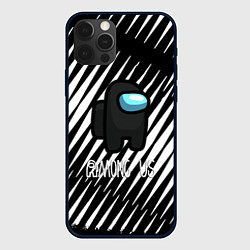 Чехол для iPhone 12 Pro Max Among us текстура, цвет: 3D-черный