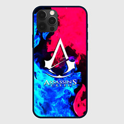 Чехол для iPhone 12 Pro Max Assassins Creed fight fire, цвет: 3D-черный