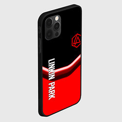 Чехол для iPhone 12 Pro Max Linkin park geometry line steel, цвет: 3D-черный — фото 2