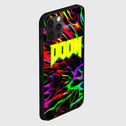 Чехол для iPhone 12 Pro Max Doom optical colors, цвет: 3D-черный — фото 2