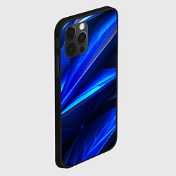 Чехол для iPhone 12 Pro Max Синяя геометрическая абстракция, цвет: 3D-черный — фото 2