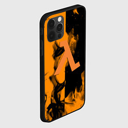 Чехол для iPhone 12 Pro Max Half life fire orange, цвет: 3D-черный — фото 2