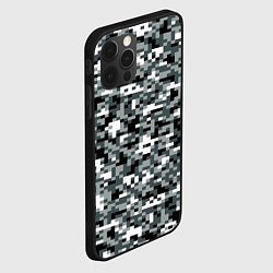 Чехол для iPhone 12 Pro Max Камуфляжные пиксели текстура, цвет: 3D-черный — фото 2