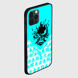 Чехол для iPhone 12 Pro Max Cyberpunk neon samurai japan, цвет: 3D-черный — фото 2