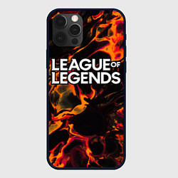 Чехол для iPhone 12 Pro Max League of Legends red lava, цвет: 3D-черный