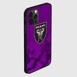 Чехол для iPhone 12 Pro Max Inter Miami logo pattern, цвет: 3D-черный — фото 2