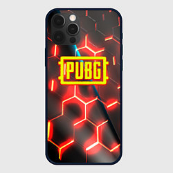 Чехол для iPhone 12 Pro Max PUBG соты броня, цвет: 3D-черный