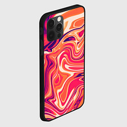 Чехол для iPhone 12 Pro Max Абстракция кислотно мраморный фон, цвет: 3D-черный — фото 2