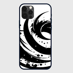 Чехол для iPhone 12 Pro Max Ai art black and white abstraction, цвет: 3D-черный