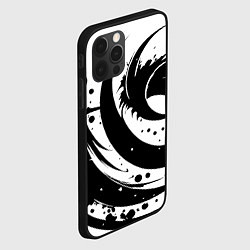 Чехол для iPhone 12 Pro Max Ai art black and white abstraction, цвет: 3D-черный — фото 2