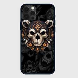 Чехол для iPhone 12 Pro Max Череп медведя, цвет: 3D-черный