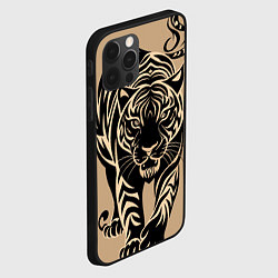 Чехол для iPhone 12 Pro Max Татуировка с тигром, цвет: 3D-черный — фото 2