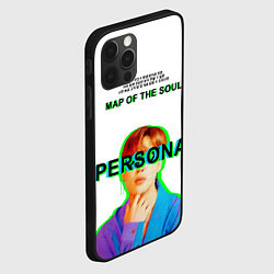 Чехол для iPhone 12 Pro Max BTS Jimin Persona - кто я иероглифами, цвет: 3D-черный — фото 2