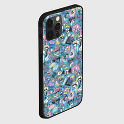 Чехол для iPhone 12 Pro Max Дудл животные и меч, цвет: 3D-черный — фото 2