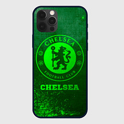 Чехол для iPhone 12 Pro Max Chelsea - green gradient, цвет: 3D-черный