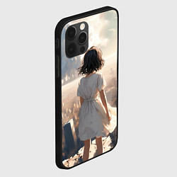 Чехол для iPhone 12 Pro Max Аниме девушка в белом платье, цвет: 3D-черный — фото 2