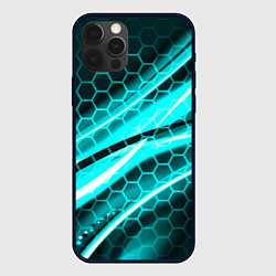 Чехол для iPhone 12 Pro Max Неоновая броня абстракция, цвет: 3D-черный