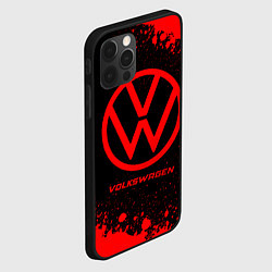 Чехол для iPhone 12 Pro Max Volkswagen - red gradient, цвет: 3D-черный — фото 2