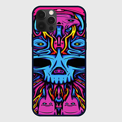 Чехол для iPhone 12 Pro Max Skull tatoo steel, цвет: 3D-черный