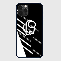 Чехол для iPhone 12 Pro Max Among us pattern sport, цвет: 3D-черный