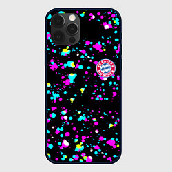 Чехол для iPhone 12 Pro Max Бавария Мюнхен неоновые краски, цвет: 3D-черный