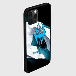 Чехол для iPhone 12 Pro Max The Elder Scrolls краски текстура, цвет: 3D-черный — фото 2