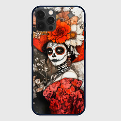 Чехол для iPhone 12 Pro Max Катрина в красном, цвет: 3D-черный