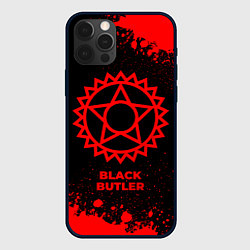 Чехол для iPhone 12 Pro Max Black Butler - red gradient, цвет: 3D-черный