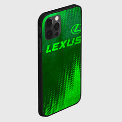 Чехол для iPhone 12 Pro Max Lexus - green gradient посередине, цвет: 3D-черный — фото 2