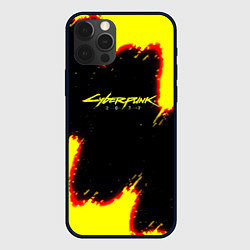 Чехол для iPhone 12 Pro Max Cyberpunk 2077 огненный стиль, цвет: 3D-черный
