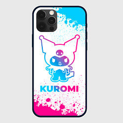 Чехол для iPhone 12 Pro Max Kuromi neon gradient style, цвет: 3D-черный