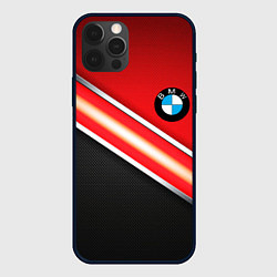 Чехол для iPhone 12 Pro Max BMW geometry steel, цвет: 3D-черный