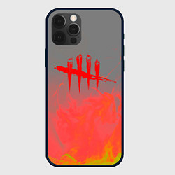 Чехол для iPhone 12 Pro Max Dead by Daylight logo fire, цвет: 3D-черный